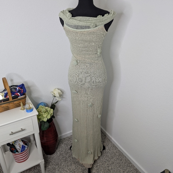 Meshki Strapless Dress in Soft Olive - Picture 5 of 6
